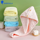 Dry Hair Cap for Women Thickened Double Layer Quick Drying Coral Velvet Dry Hair Towel Absorbent Headband Bath Cap