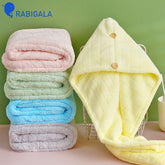 Dry Hair Cap for Women Thickened Double Layer Quick Drying Coral Velvet Dry Hair Towel Absorbent Headband Bath Cap