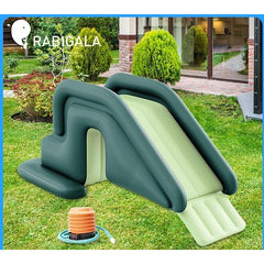 Inflatable slides can be paired with anti rollover swimming pools, children's inflatable toys, indoor and outdoor amusement park slides