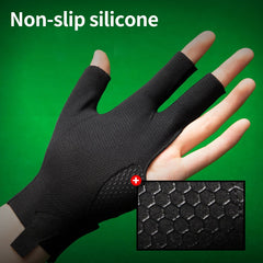 Lightweight and breathable three-finger open finger professional billiard gloves pool non-slip single billiard gloves
