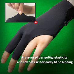 Lightweight and breathable three-finger open finger professional billiard gloves pool non-slip single billiard gloves