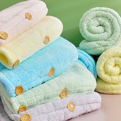 Dry Hair Cap for Women Thickened Double Layer Quick Drying Coral Velvet Dry Hair Towel Absorbent Headband Bath Cap