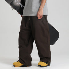 New Men's Loose Ski Pants for Snowboarding, Windproof and Waterproof