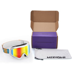 White Frame Ski Goggles
