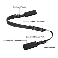 Wander Black - Ski Straps