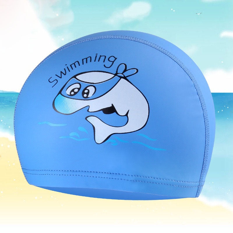 kid's swimming cap professional 3-12 years old boys and girls swimming cap headgear children's cap outdoor equipment waterproof ear protection swimming equipment