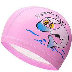 kid's swimming cap professional 3-12 years old boys and girls swimming cap headgear children's cap outdoor equipment waterproof ear protection swimming equipment