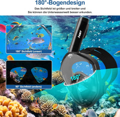 Maschera da snorkeling per adulti | protezione contro la CO2 | maschera completa per lo snorkeling | set alternativa | maschera integrale per snorkeling per adulti