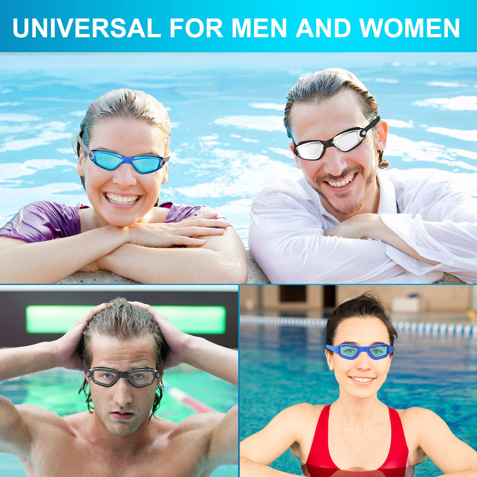 Rabigala Adult Swim Goggles for Men and Women - Anti-Fog and UV Protection