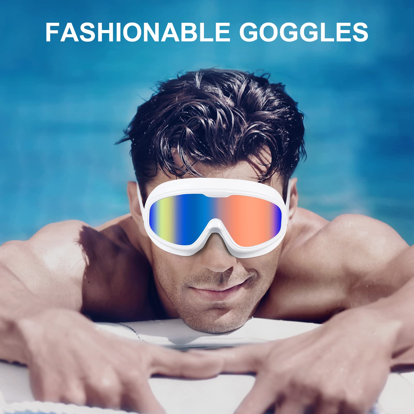 big goggles Rabigala Adult Big Swimming Goggles