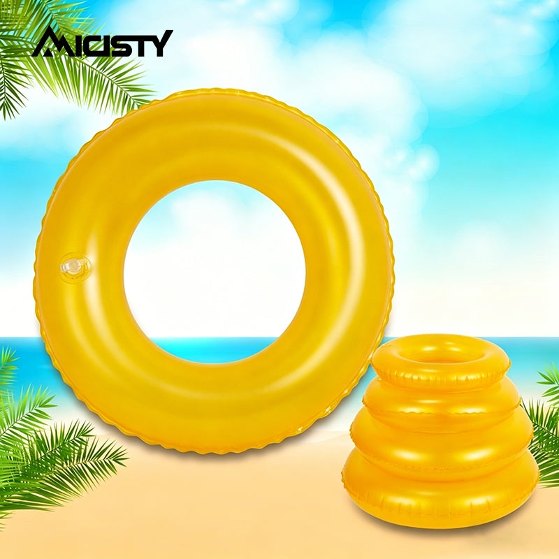 Children adult inflatable thickened single-layer double balloon swim ring life buoy