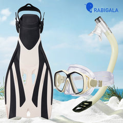 Diving goggles and frog shoes set 180 ° waterproof and anti fog professional diving mask adult diving goggles set