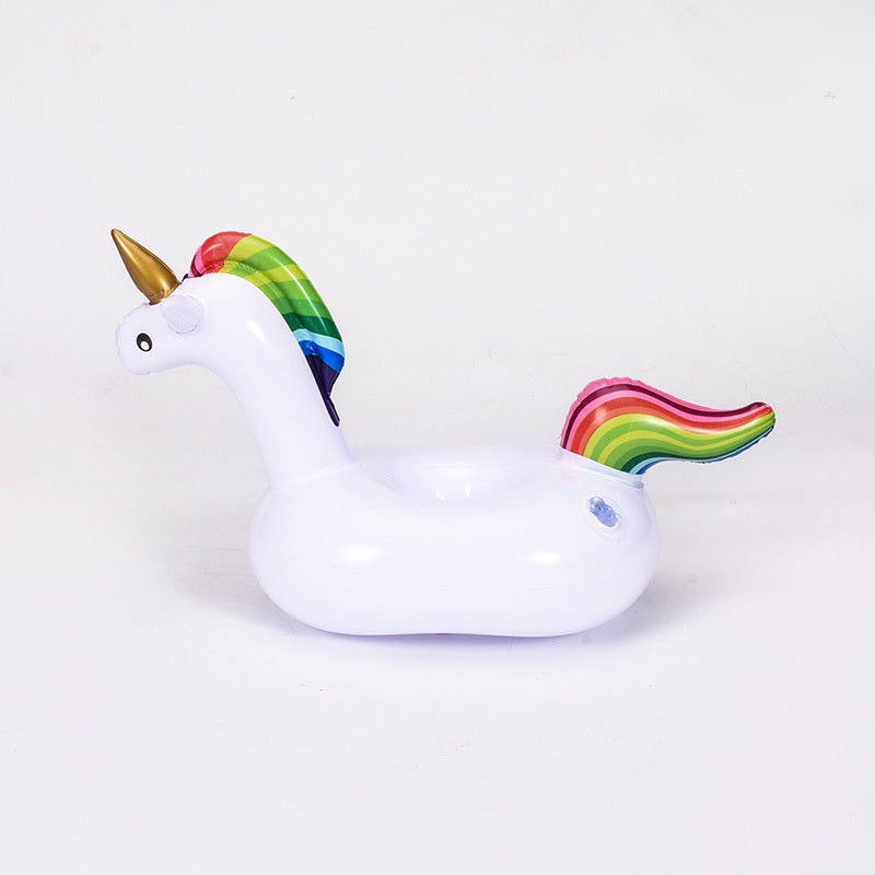 3PCS PVC Inflatable Cup Holder Water Toy Firebird Cup Holder Water Inflatable Cup Cushion Floating Beverage Cup Holder(Buy Free Get Pump)