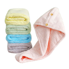 Dry Hair Cap for Women Thickened Double Layer Quick Drying Coral Velvet Dry Hair Towel Absorbent Headband Bath Cap