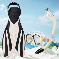 Diving goggles and frog shoes set 180 ° waterproof and anti fog professional diving mask adult diving goggles set