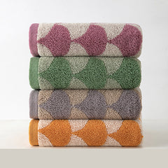 Pure Cotton Jacquard Thicker Loop Towel 34*75CM 110g Soft Absorbent Face Washcloth Non-Slippery
