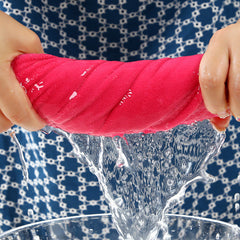 Fast-absorbing and quick-drying ultra-fine fiber hair towel