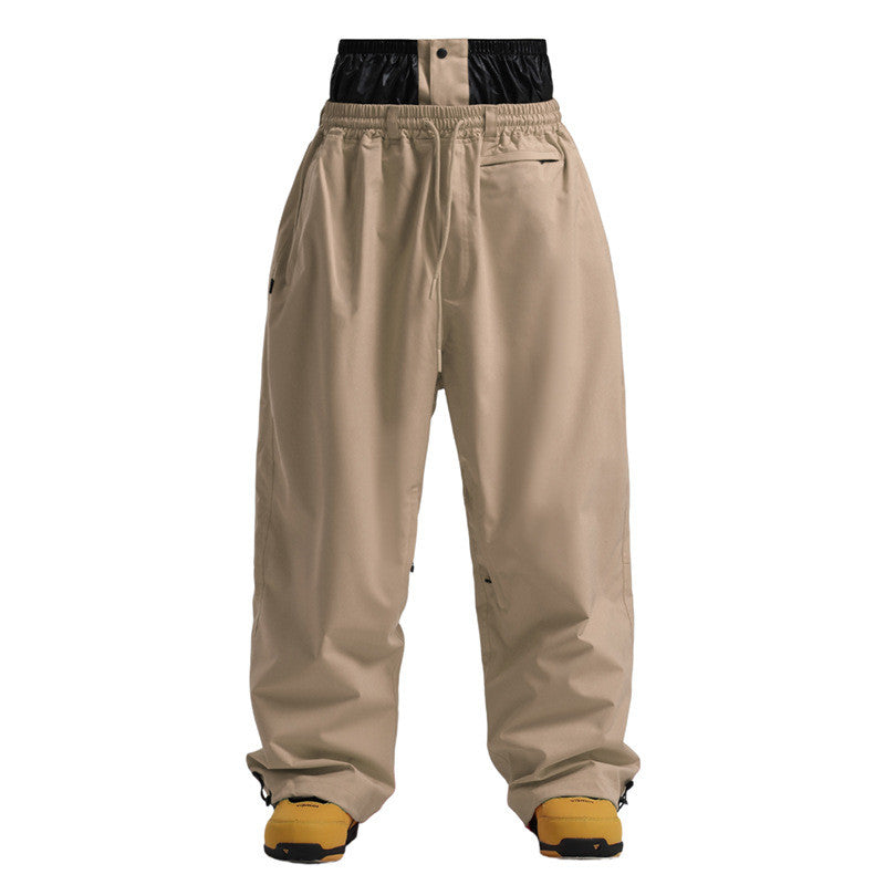 New Men's Loose Ski Pants for Snowboarding, Windproof and Waterproof