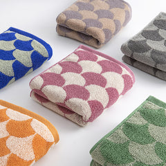 Pure Cotton Jacquard Thicker Loop Towel 34*75CM 110g Soft Absorbent Face Washcloth Non-Slippery