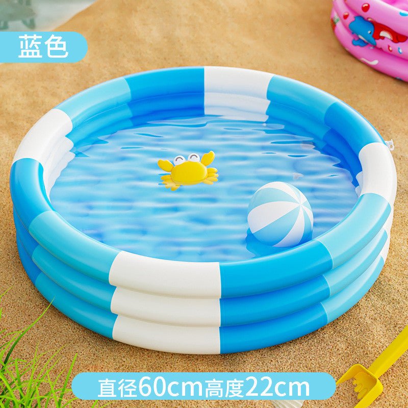 Children's inflatable thickened swimming pool, baby swimming bucket, small play pool