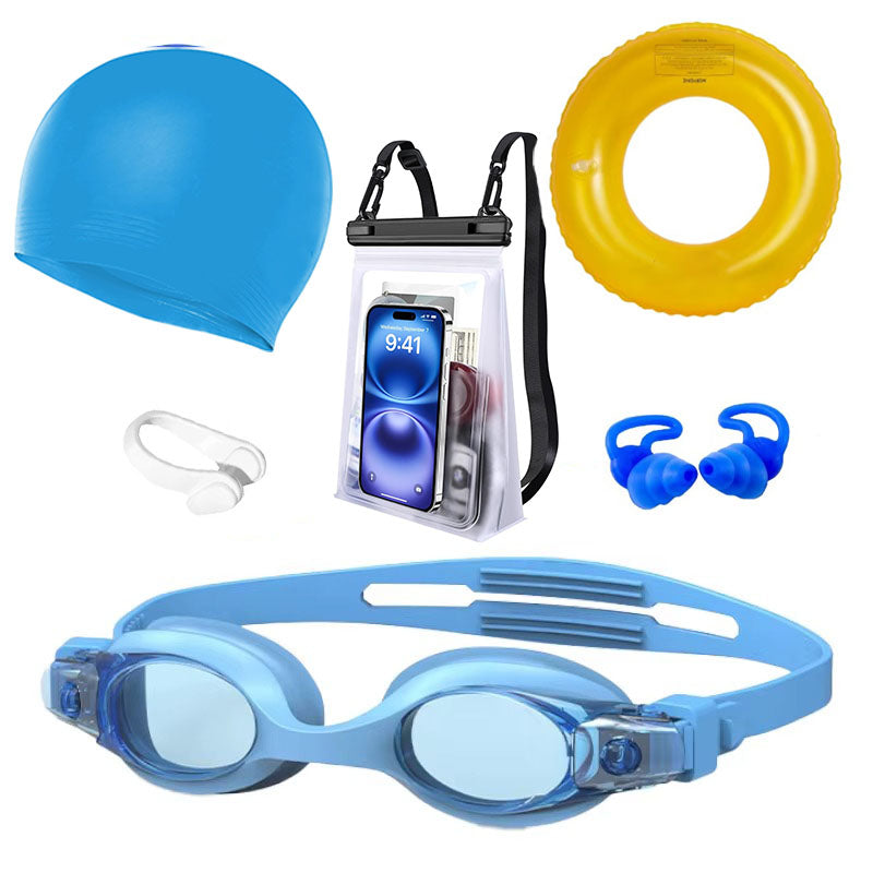 swimming goggles nose clip 6-in-1 Swimming Set for Kids – Goggles, Swim Cap, Waterproof Bag, Swim – RabigalaSport