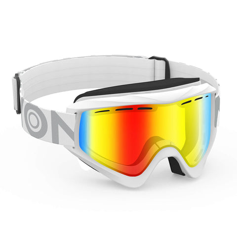 White Frame Snow Goggles