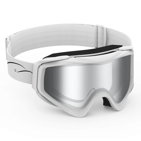 White Frame Ski Goggles