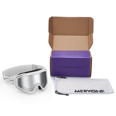 White Frame Ski Goggles