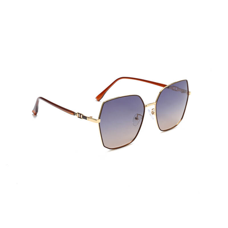 Simple Style Metal Large Frame Women Sunglasses - Dion