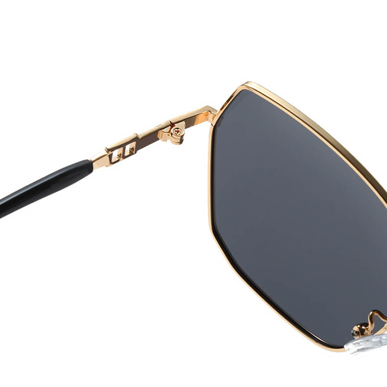 Simple Style Metal Large Frame Women Sunglasses - Dion
