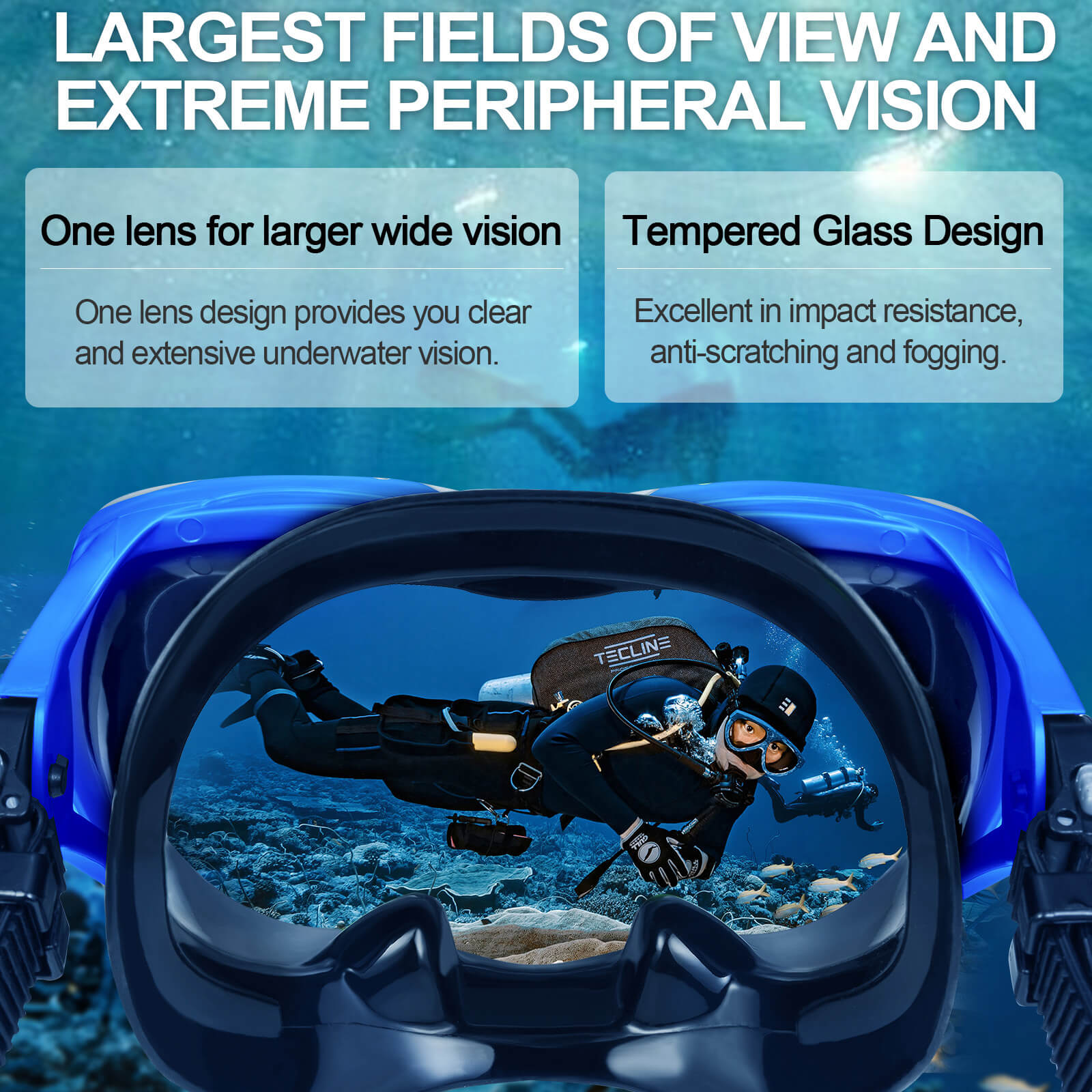 Cryst - HD and Advanced Anti-Fog Technology Snorkel Mask