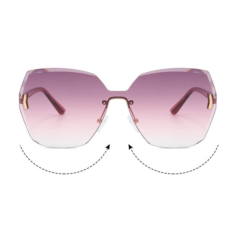 Fashion Trend Rimless Ladies Sunglasses - Jasper